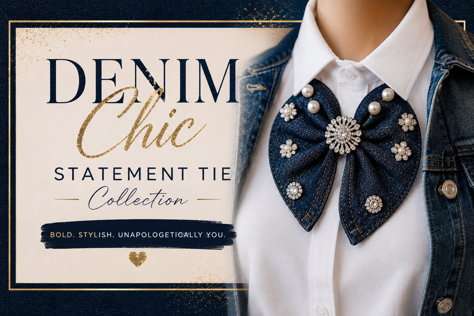 Denim Chic Statement Tie Collection