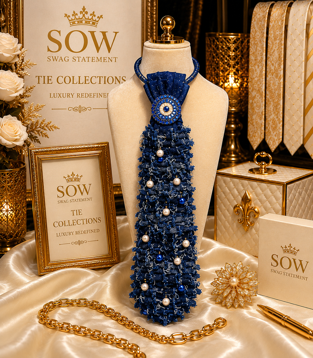 Midnight Sapphire Denim Statement Tie