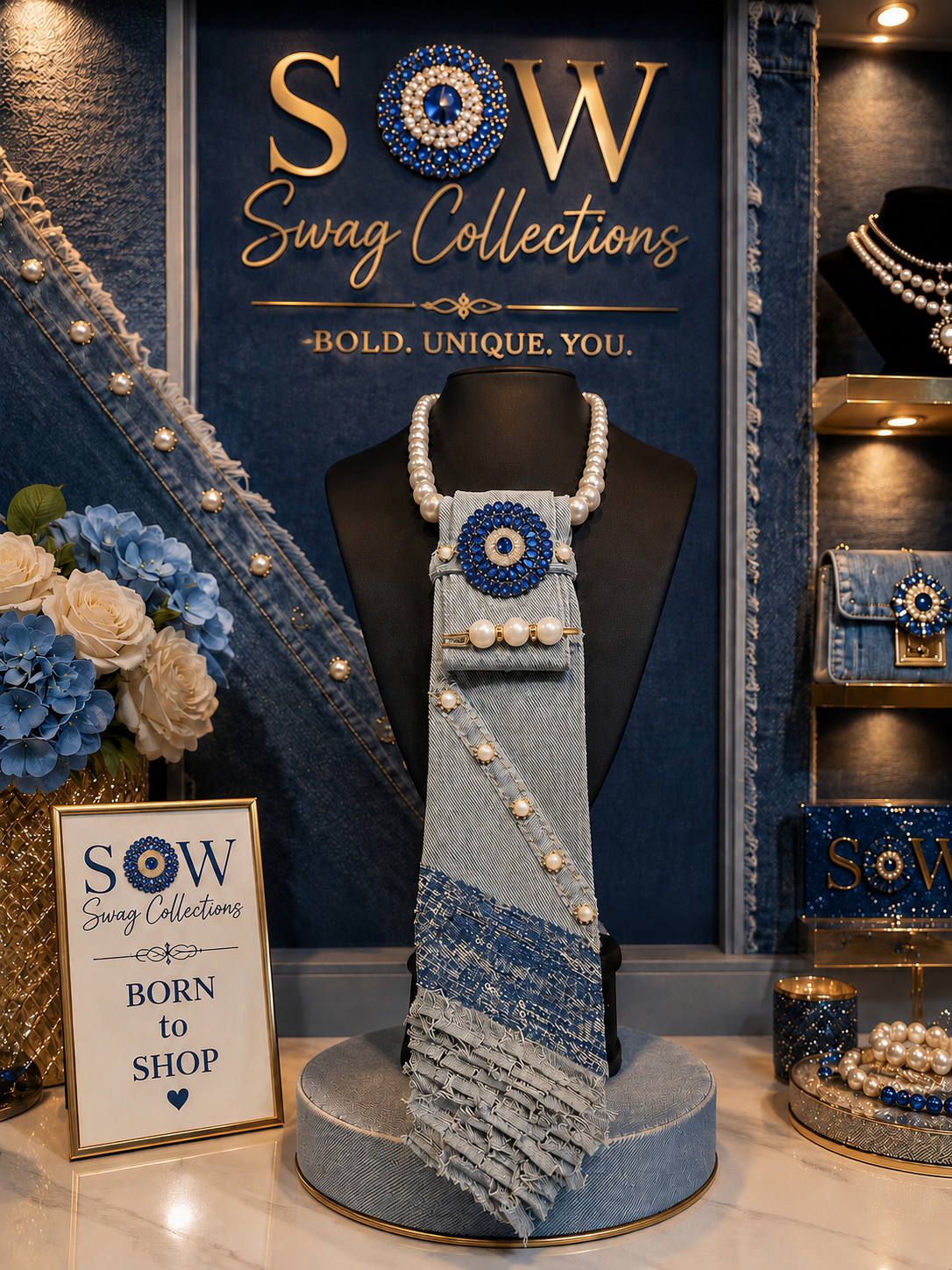 Blue Horizon Denim Statement Tie