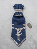Luxe Noir LV Drip Statement Tie