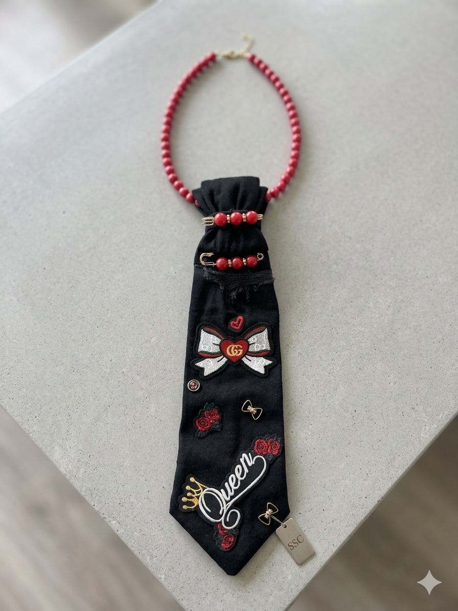 Queen of Hearts Luxe Statement Tie