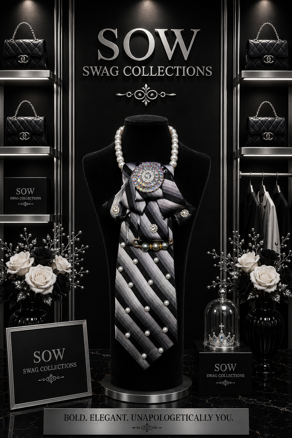Silver Sophistication Statement Tie