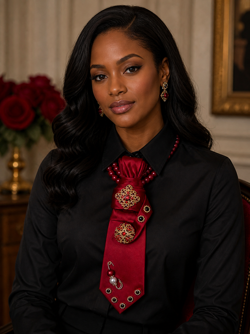 Crimson Reign Luxe Statement Tie
