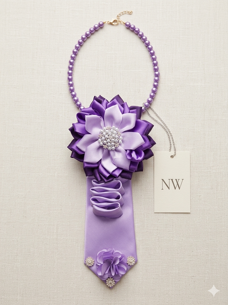 Lavender Luxe Bloom Statement Tie