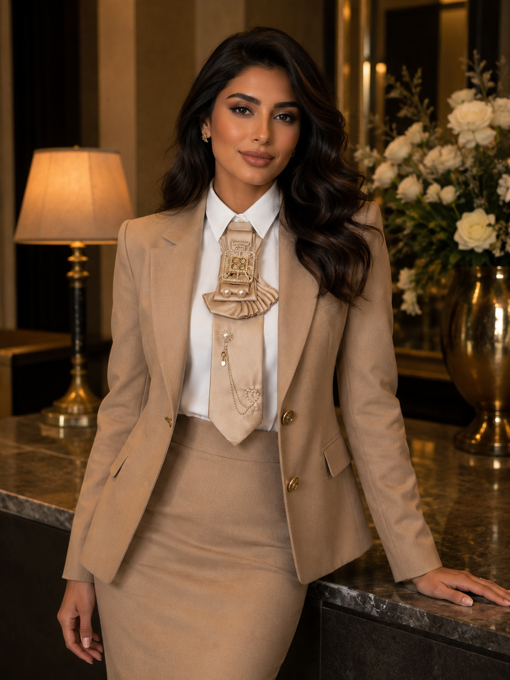 Champagne Luxe Statement Tie