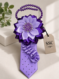 Lavender Royale Blossom Statement Tie