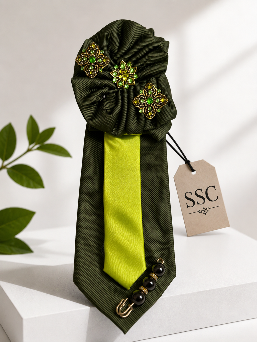 Emerald Radiance Statement Tie