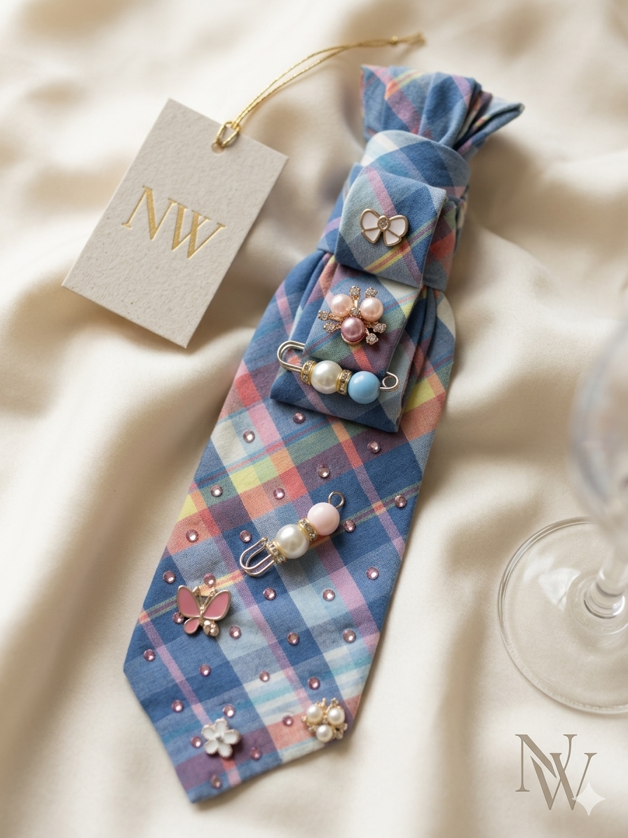 Pastel Pop Drip Statement Tie