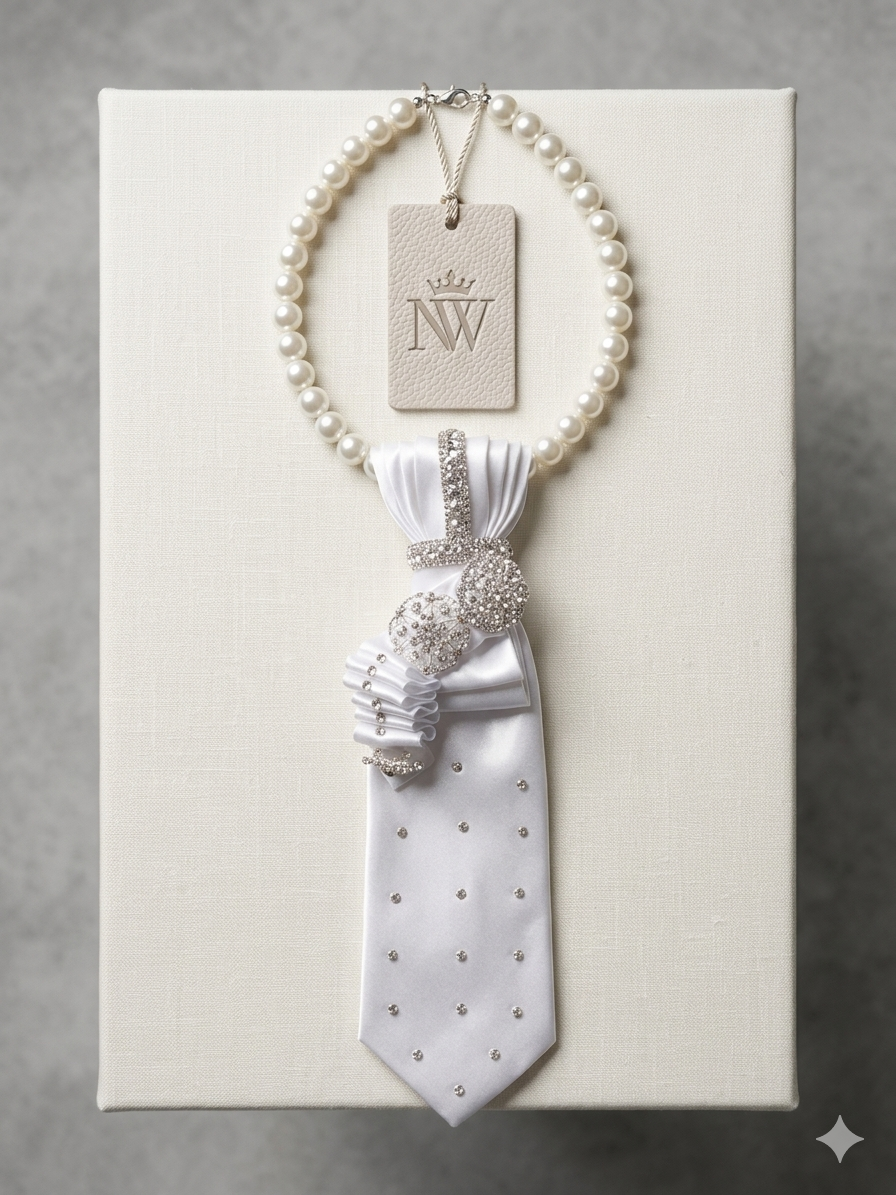 White Diamond Luxe Statement Tie