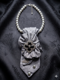 Silver Noir Luxe Statement Tie