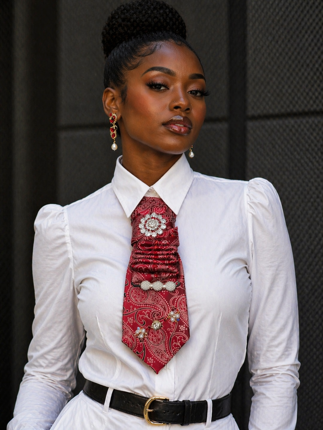 Crimson Luxe Power Statement Tie