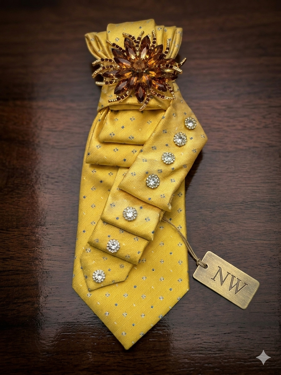 Yellow Bloom Luxe Statement Tie